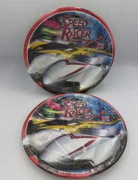 1dpl2430 Hallmark 2-8pc Plates 8.75 Inch Speed Racer 2008 Movie-party Express-birthday