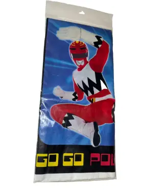 1tbl2297 Hallmark New Power Rangers Plastic Tablecover 54 Inch X102 Party Supplies