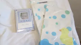 1tbl3519 Hallmark 3 Baby Table Covers Duckie Blue Yellow 10 Announcements Its A Boy
