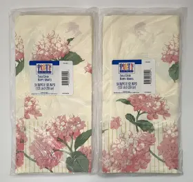 1tbl4823 Hallmark Party Express Hydrangea Table Cover 54 Inch X 102 Lot Of 2