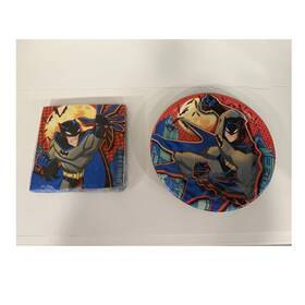 Hallmark 2625915704 Sealed Vintage Inch The Batman Cartoon Network Party Supplies Napkins And Plates