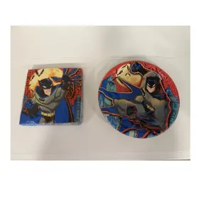 2625915704 Hallmark Sealed Vintage Inch The Batman Cartoon Network Party Supplies Napkins And Plates