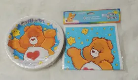 Bears-24 Hallmark 661526367734 Care Dessert Plates 7 Inch Diam. And 8 Treat Bags Party Supplies