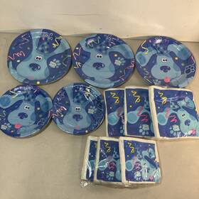 Hallmark 726528021364 Vintage Blues Clues Party Express Plates Napkins Lot 1999