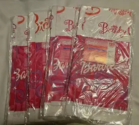 Mattel-4 Hallmark 726528029896 Barbie Table Cover -54 Inch X 89.25 -party Express By Hallmark- 2000 Packs