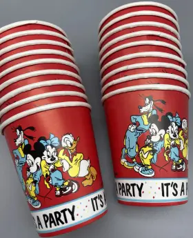 Hallmark 726528051262 Vintage Disney Company Mickey Mouse And Friends Inch Its A Party Cups 18 Count