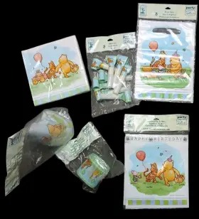 Hallmark 726528113434 Disney Winnie The Pooh Birthday Party Banner Streamer Hats Blowouts