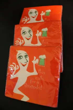Hallmark 726528210690 Halloween Ghost Napkins Beverage Cocktail Booooski 3 Packs