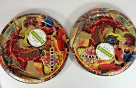Hallmark 726528266277 Bakugan Battle Brawlers Party Dessert Round Paper Plates Lot Of 2 Pkg 8 16