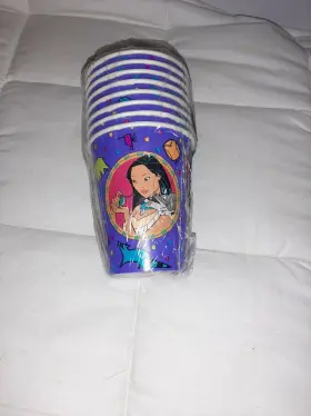 Drc2062 Hallmark Pocahontas Vintage 1995 9oz Paper Cups 8 Birthday Party New Old Stock