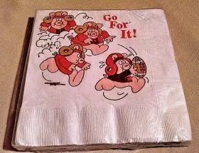 Fnk136 Hallmark Football Napkins Vintage Qty 16 Nos Pig Go For It Usa Party