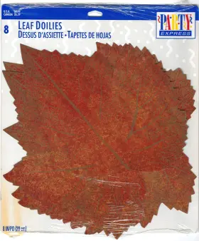 Tdy1034 Hallmark 8ct Orange Leaf Doilies 8 Inch Vtg Party Express New Nos Sealed Fall Decor Tdy1034 Hallmark 8ct Orange Leaf Doilies 8 Inch Vtg Party Express New Nos Sealed Fall Decor
