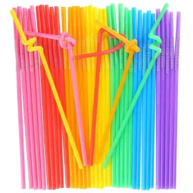 Hansgo 764595515829 Disposable Colorful Drinking Straws 13inch 100pcs Flexible 7 Colors Extra Hansgo 764595515829 Disposable Colorful Drinking Straws 13inch 100pcs Flexible 7 Colors Extra
