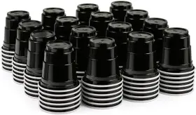 Hz-01 Haozan 100ct 2oz. Mini Black Shot Cups Disposable And Small Size Perfect For Party Ta