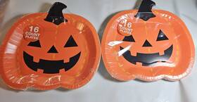 Happy Halloween 195602304752 2 Pack-happy Jack O Lantern Pumpkin Shaped Paper Plates 8in 16 Count