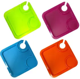 Happy Hour 894156001741 Party Plates With Stemware Holder