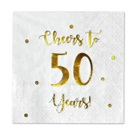 Happy Palace 638623387644 Cheers To 50 Years Cocktail Napkins 50th Birthday Decorations For Men