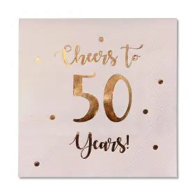 Happy Palace 638623387682 Cheers To 50 Years Cocktail Napkins 50th Birthday Decorations For Men An
