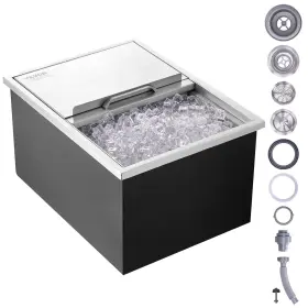 12ftfth Happybuy 803645174637 Drop In Ice Chest 22ftftl X 17ftftw 22 17 12 Inch Silver