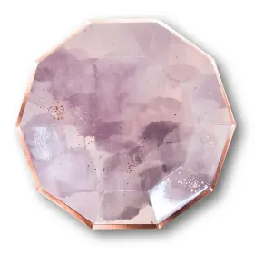 Harlow & Grey 039853110130 Amethyst Large Party Plates Set 8 Ct Pack 9.75 Elegant Disposable Paper Dinnerw