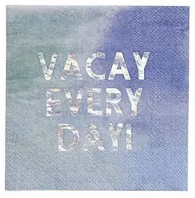 Harman 620104346882 Pack Of 20 Inch Vacay Every Day Cocktail Napkins Blue Ombre 5 X