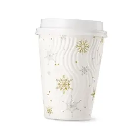 Harvest Pack 810011521834 00 Set Pack2 Oz Christmas Coffee Cups White Snowflake Winter 12oz 1