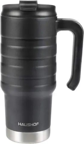 Hh19010a Haushof 24 Oz Travel Mug Stainless Double Wall Vacuum Ounces Black