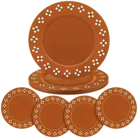 Yof-havawish-1186 Havawish 12 Pcs Mexican Plates 13 Inch De Barro Color Floral Charger