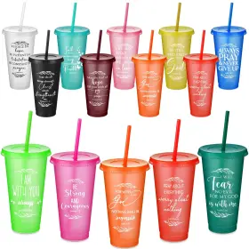 Yof-havawish-610 Havawish 12 Pcs Inspirational Christian Gift Bible Verse 24 Ounces Colour