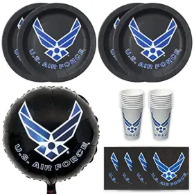 Havercamp 654082000535 Official U.s. Air Force Party For 16 Guests Includes Ea. Lg. 9 Inch Plates N