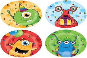 437850 Haza Bordjes Monster Party 8 Pcs