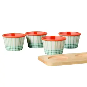 Hearth & Hand 198420337193 And Melamine Mini Bowl Bamboo Wood Tray Serving Set Summer Plaid New