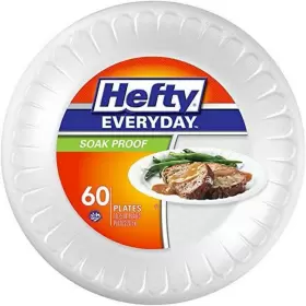 00d29261 Hefty Everyday Foam Plates 10 1/4 Inch Round 60 Count