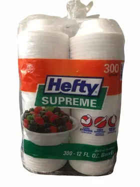 08734 Hefty Supreme Foam Bowl For Every Occasion 12-ounce Packaging May Vary