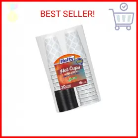 14170689 Hefty Paper Disposable Hot Cups With Lids Leak-resistant Coffee