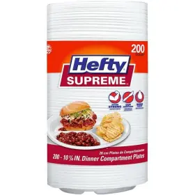 161695 Hefty Foam Plates Bulk Party Disposable 10 1/4 Inch 200 Ct