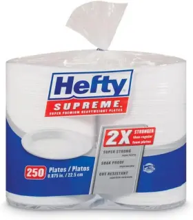 Hefty 313052069001 Supreme Plates 250 Ct