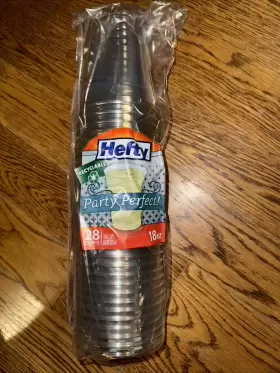 6200300 Hefty 18 Oz. Clear Party Perfect Plastic Cups - 28 Count