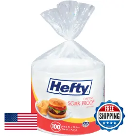 Rfpd28100ct Hefty B001968y1g 8.87-inch Foam Plates 100-count Bags Pack Of 6