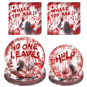 H2024 Hekedes 48pcs Halloween Bloody Good Time Party 9 Inches 7