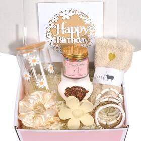 Hidden Nuts 762849786254 Birthday Gift For Teen Girls Happy Box Large Beige
