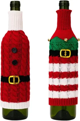 Cb223 Hiflyer Christmas Wine Bottle Cover Bags Holiday Standard Red