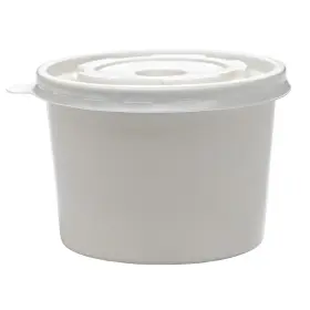 Pp00040 Highmark Paper Soup Cups With Lids 16 Oz White Case Of 250