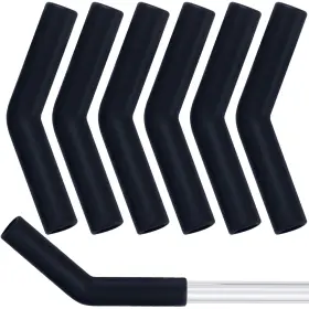 5202t26c2-cp Hinzic 6pcs Silicone Straw Tips 0.39 Inch Inner Diameter For 10mm Black