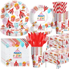Hvd0103 Hipvvild Circus Theme Party Decorations Tableware Carnival Supplies Plate Cup