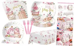Hvd0559 Hipvvild Tea Birthday Party Decorations Tableware Girls - Supplies