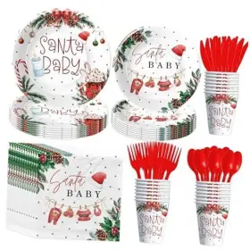 Hvd0672 Hipvvild Christmas Baby Shower Decorations Tableware Santa