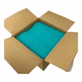 220601 Hoffmaster 25 Count 54 Inch X 108 Teal 3-ply Paper Party Rectangle Tablecloths