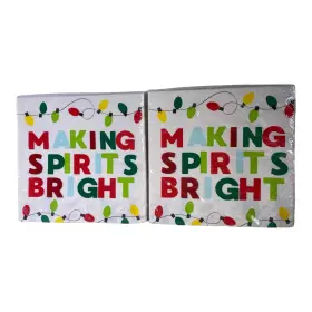 72442 Holiday Style Inch Making Spirits Bright Napkins 16ct 2-ply 12.75 X New 2pk