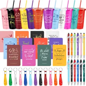 Hollowfly-jwof-1701 Hollowfly 12 Set / 48 Pcs Christian Church Gifts Plastic One Size Colorful